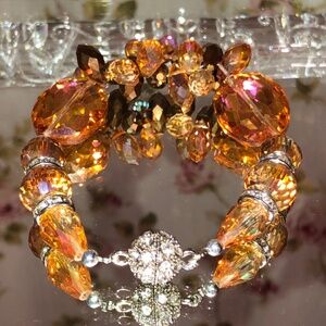 Gorgeous sparkling magnetic clasp bracelet